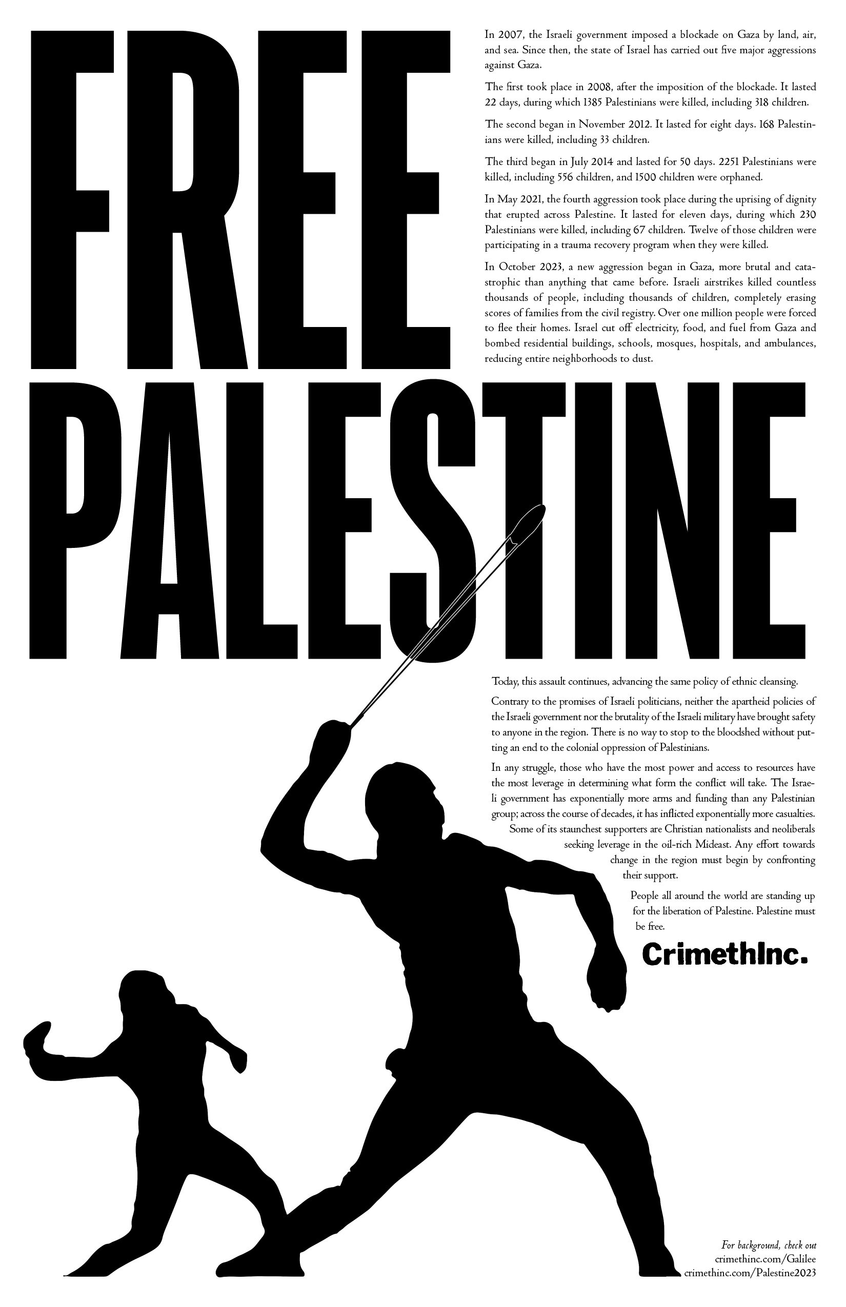 Fotka  ‘Free Palestine’ přední strana