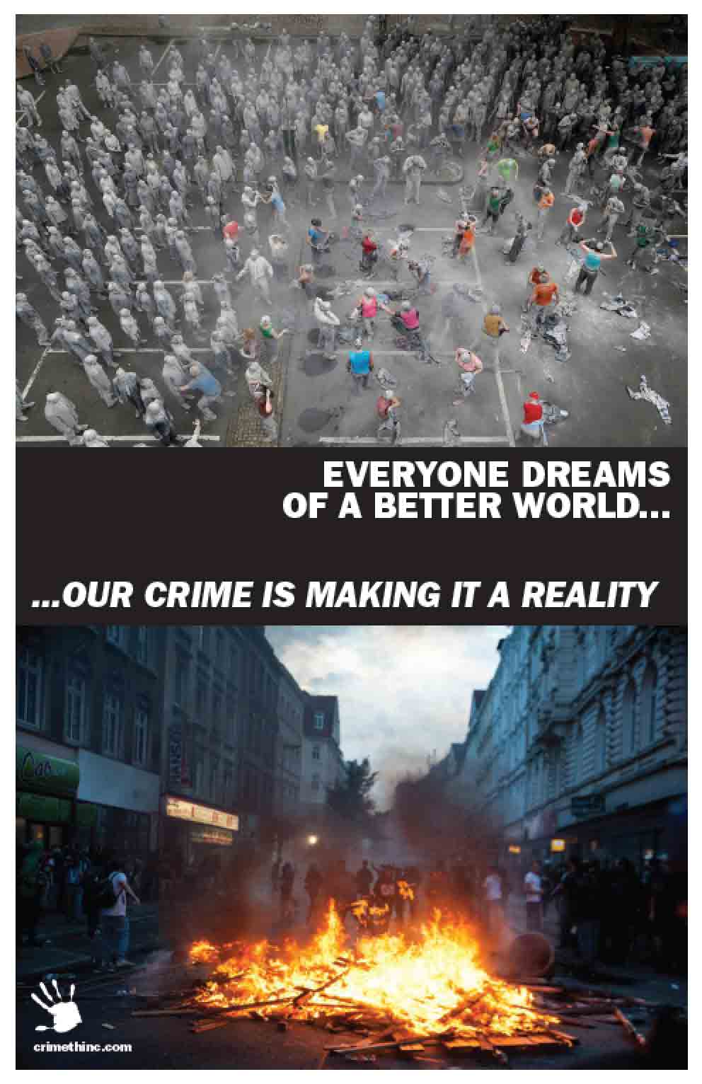 Fotka  ‘Everyone Dreams of a Better World...’ přední strana