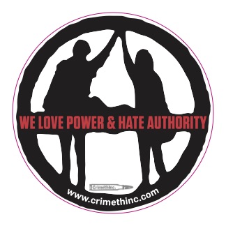 Fotka  ‘We Love Power & Hate Authority’ přední strana