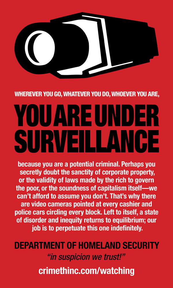 Fotka  ‘You Are Under Surveillance’ přední strana