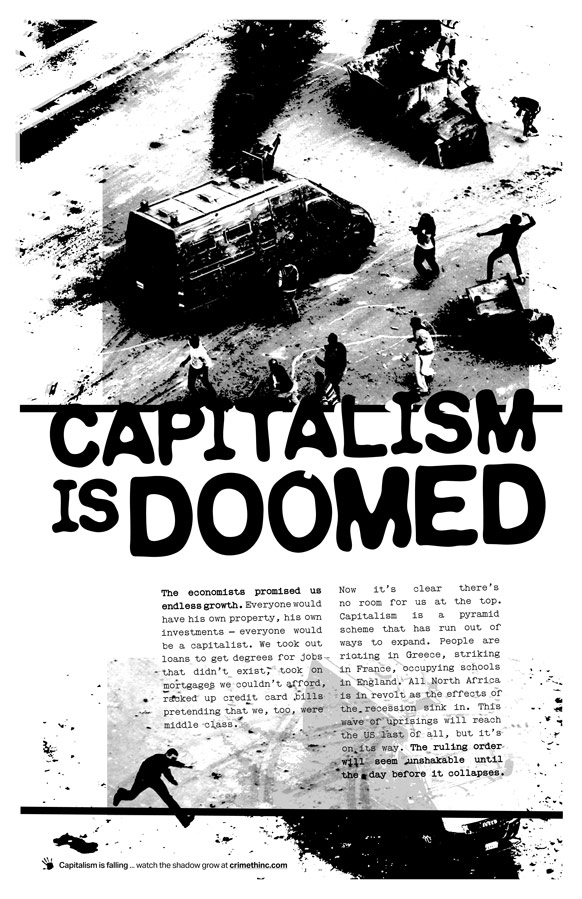 Fotka  ‘Capitalism Is Doomed’ přední strana