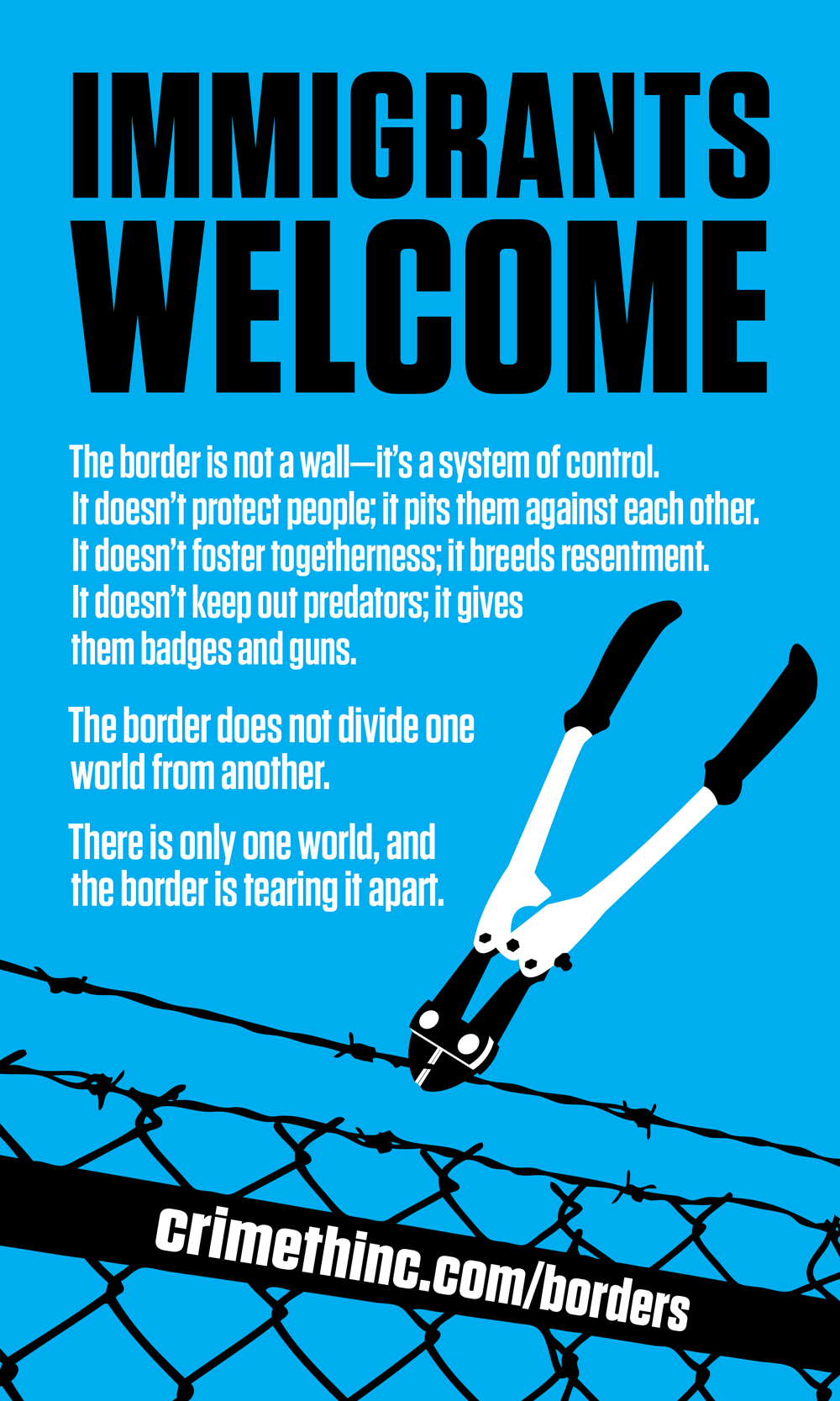 Fotka  ‘Immigrants Welcome’ přední strana