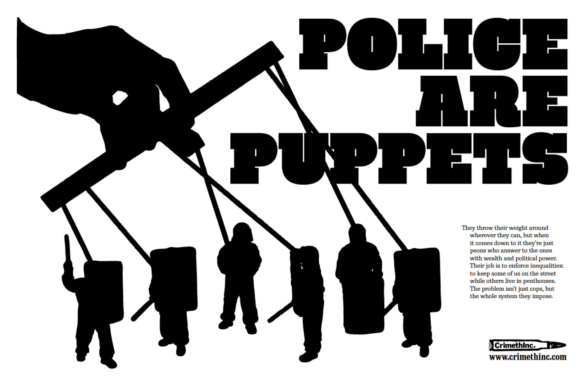 Fotka  ‘Police Are Puppets’ přední strana