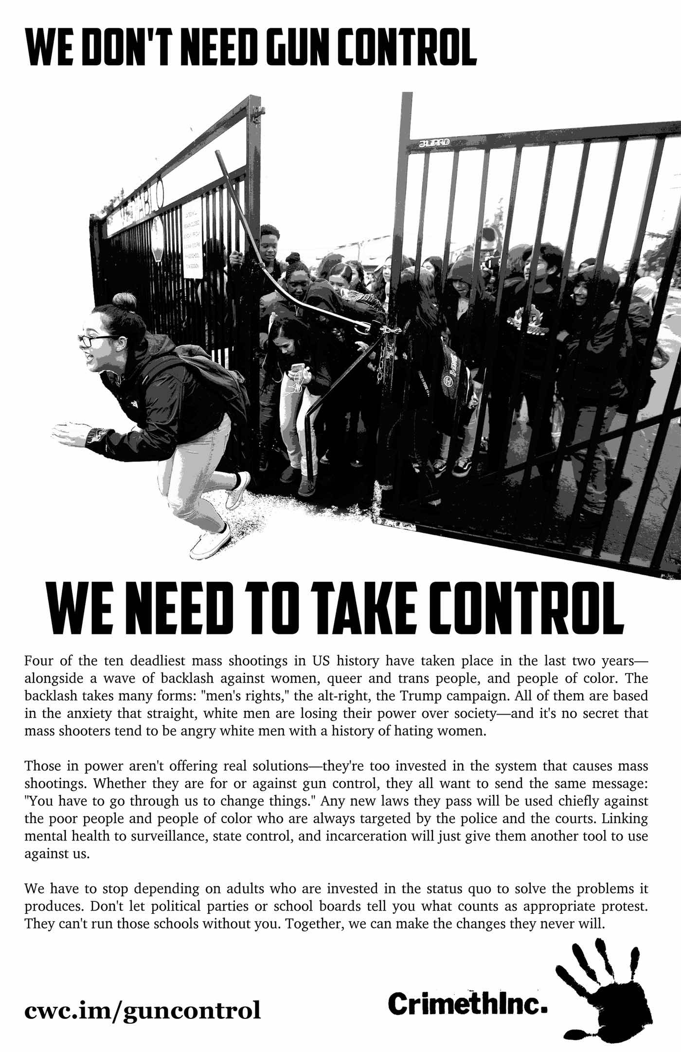 Fotka  ‘We Don't Need Gun Control’ přední strana