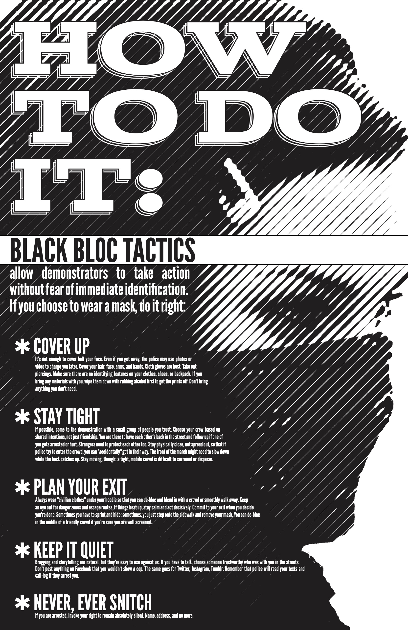 Fotka  ‘Black Bloc Tactics’ přední strana